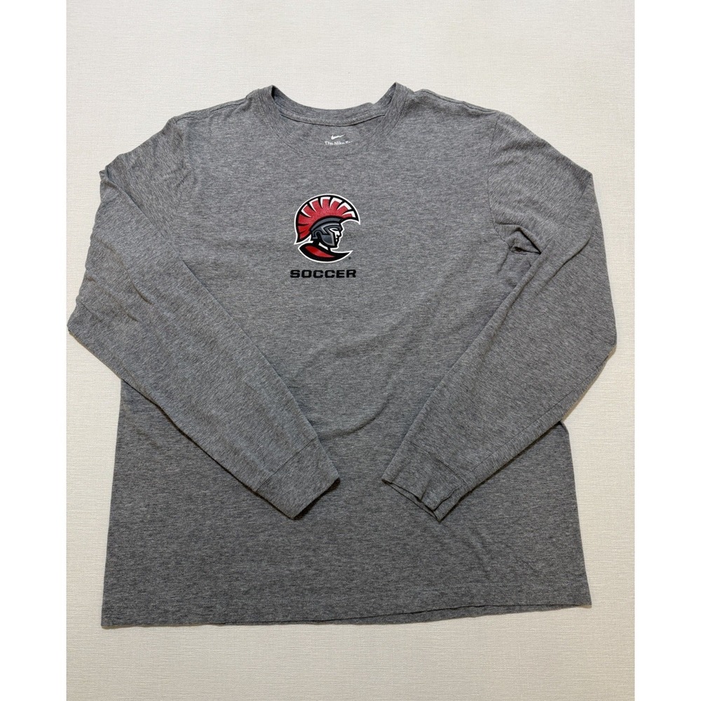 Tampa Spartans Soccer Nike Tee Long Sleeve Shirt Men's Size Large Gray